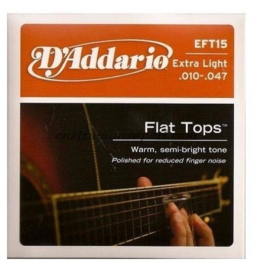 D'addario Extra Light 0.10 Akustik Gitar Teli EFT15